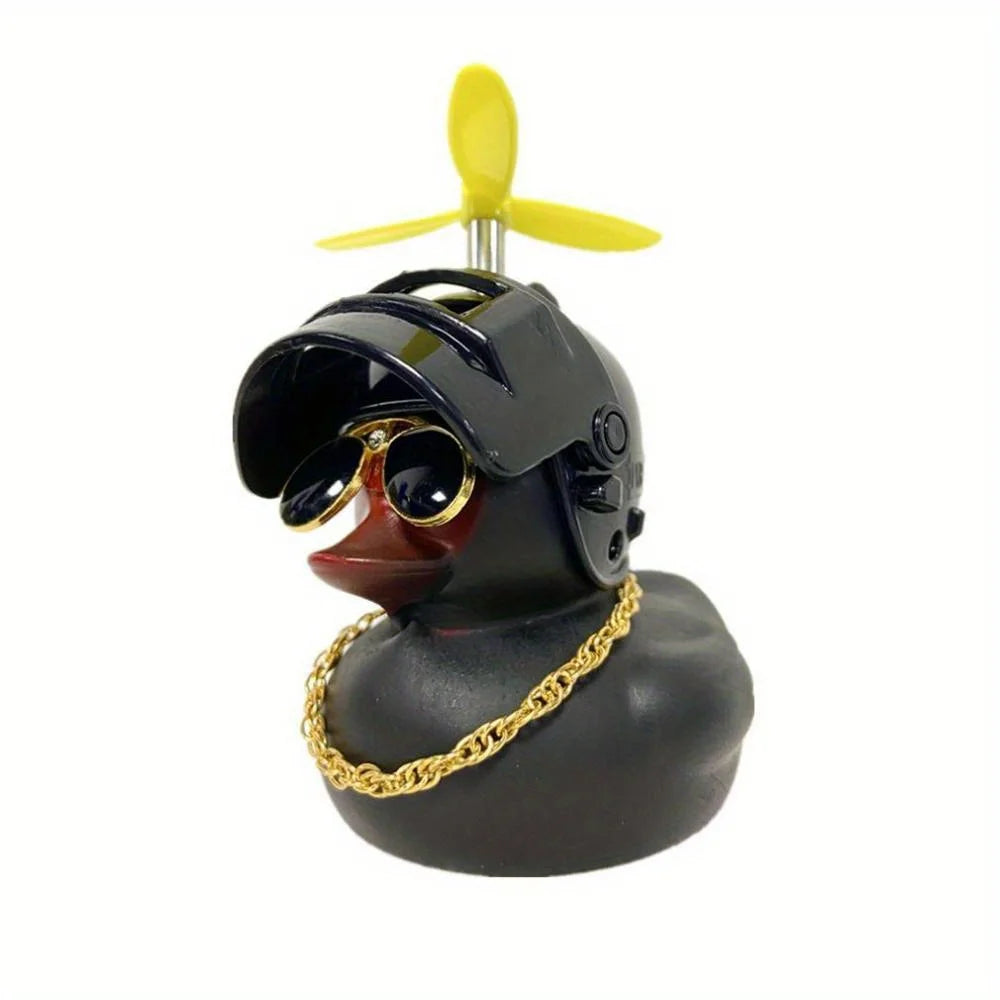 Cute Little Yellow Duck Helmet Breaking Wind Little Yellow Duck Laptop Sticker Riding Bicycle Computer Accessories Decoration