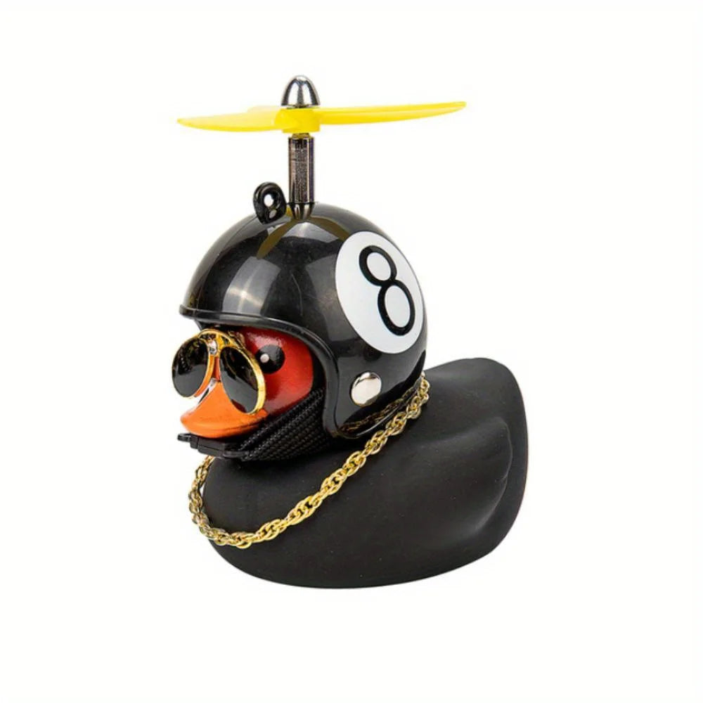 Cute Little Yellow Duck Helmet Breaking Wind Little Yellow Duck Laptop Sticker Riding Bicycle Computer Accessories Decoration