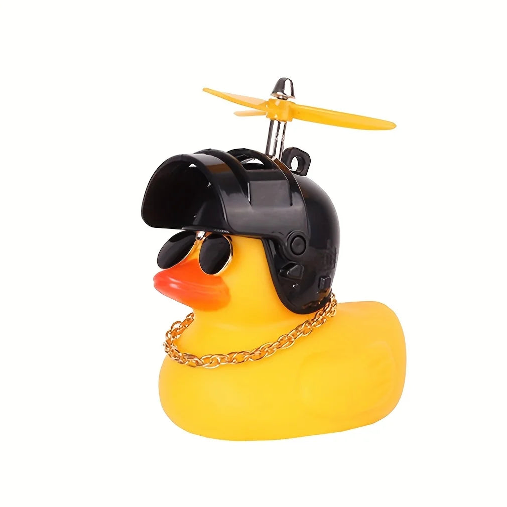Cute Little Yellow Duck Helmet Breaking Wind Little Yellow Duck Laptop Sticker Riding Bicycle Computer Accessories Decoration
