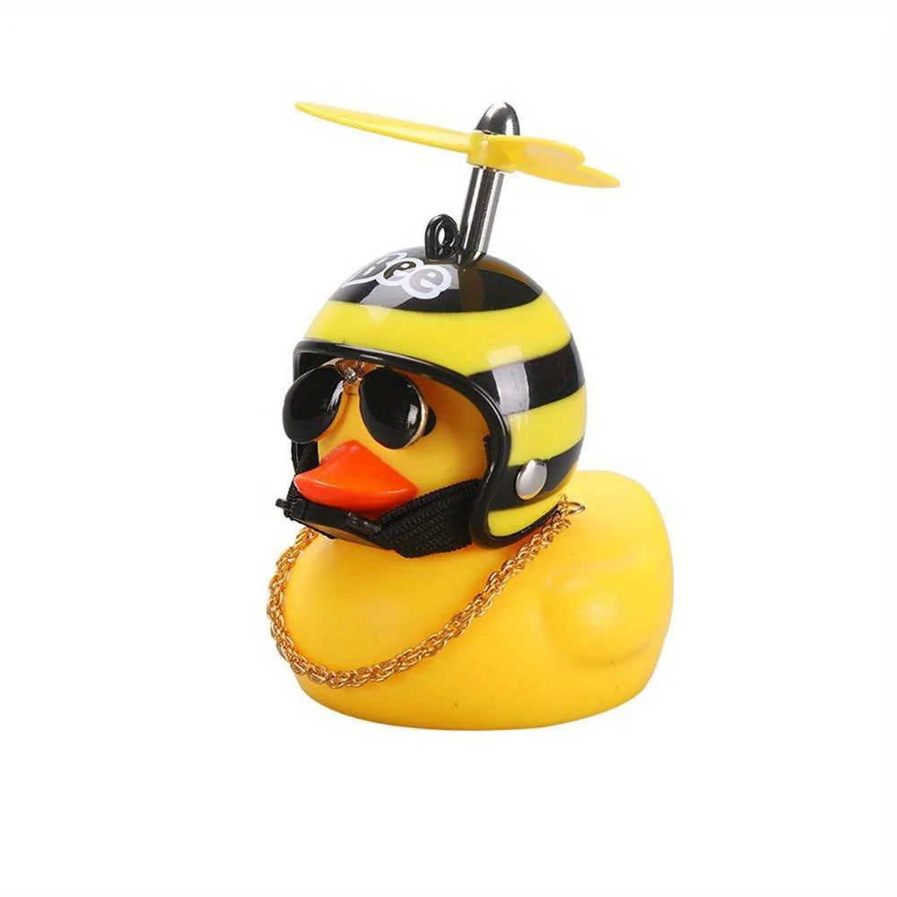 Cute Little Yellow Duck Helmet Breaking Wind Little Yellow Duck Laptop Sticker Riding Bicycle Computer Accessories Decoration