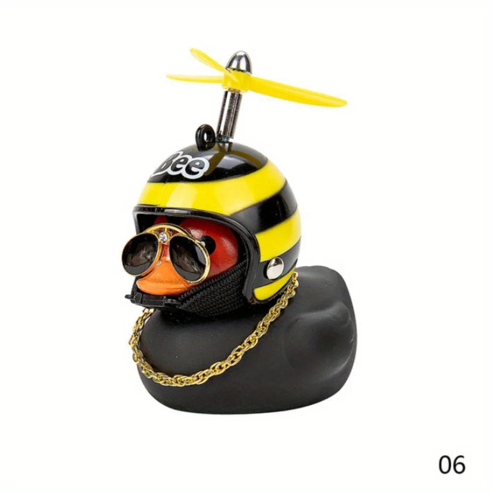 Cute Little Yellow Duck Helmet Breaking Wind Little Yellow Duck Laptop Sticker Riding Bicycle Computer Accessories Decoration