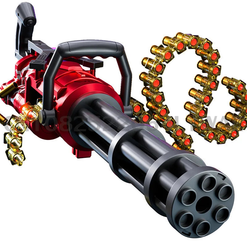 115cm Toy Gun Big Electric Fake Gun Soft Bullet Ejection EVA Gun DIY Self-Assembly Tactical Gatling Gun Toy Christmas Gift
