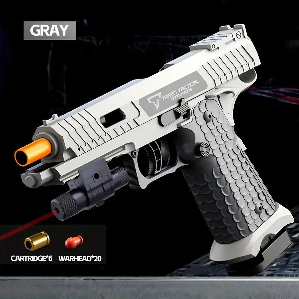 G17 Pistol Shell Throwing Continuous Firing Blowback Soft Bullet Gun Empty Hanging Birthday Gift
