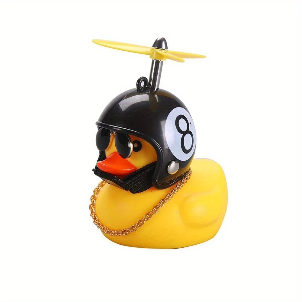 Cute Little Yellow Duck Helmet Breaking Wind Little Yellow Duck Laptop Sticker Riding Bicycle Computer Accessories Decoration