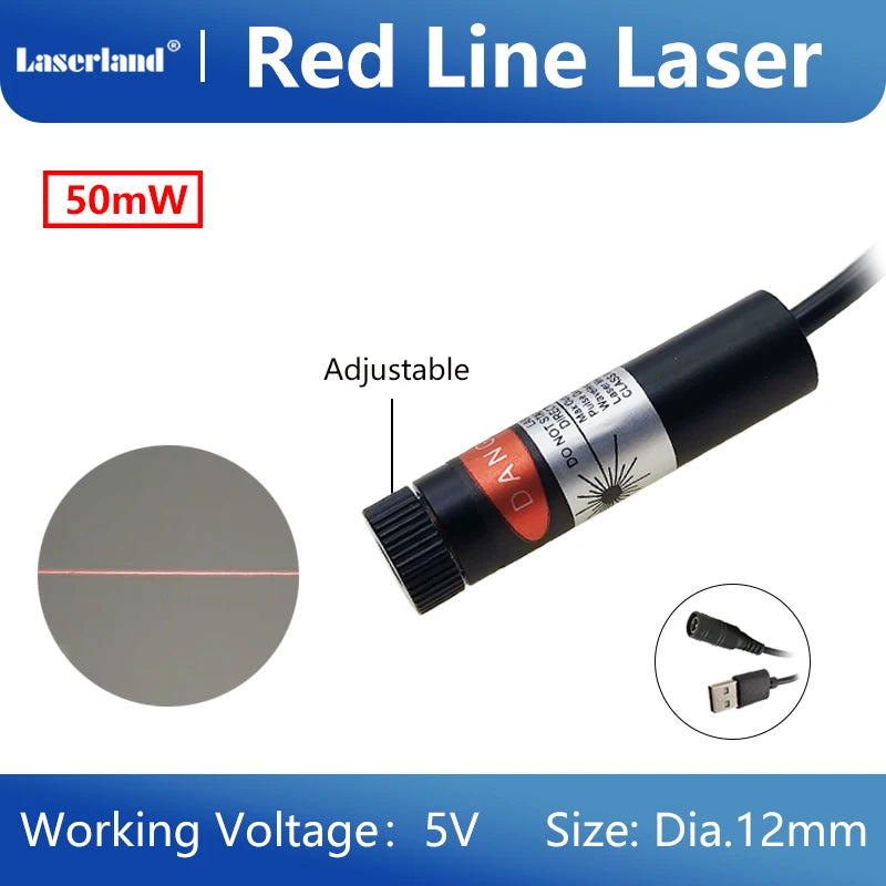 Laser Diode Module Red Dot Line Cross Projector for Alignment of Cloth Cutting Location