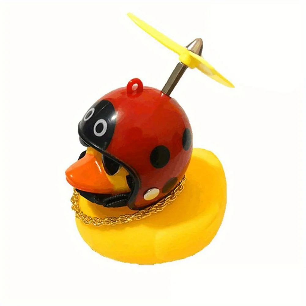 Cute Little Yellow Duck Helmet Breaking Wind Little Yellow Duck Laptop Sticker Riding Bicycle Computer Accessories Decoration