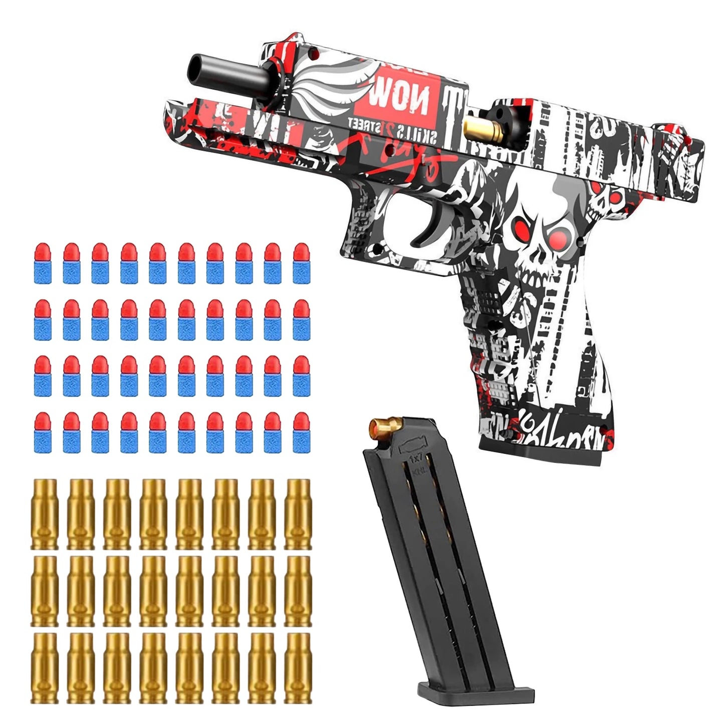 Toy Guns Ball Blaster With Soft Bullets Toys Foam Blaster Shooting Games Education Toy Model For 6,7,8,9,14+ Kids