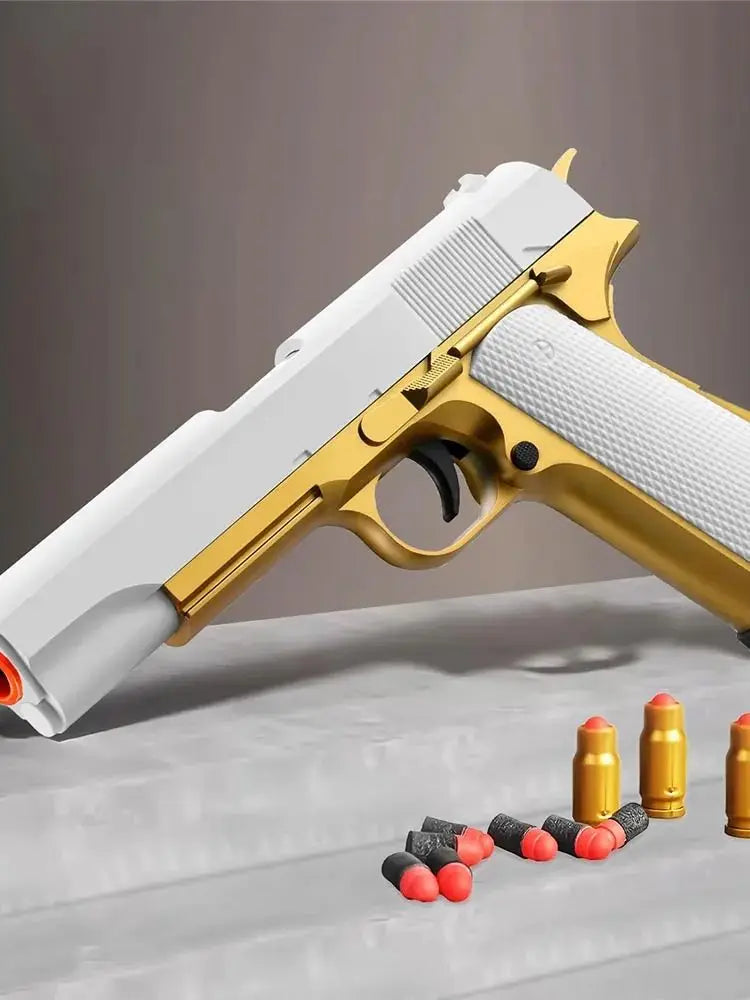 Toy Guns Ball Blaster With Soft Bullets Toys Foam Blaster Shooting Games Education Toy Model For 6,7,8,9,14+ Kids