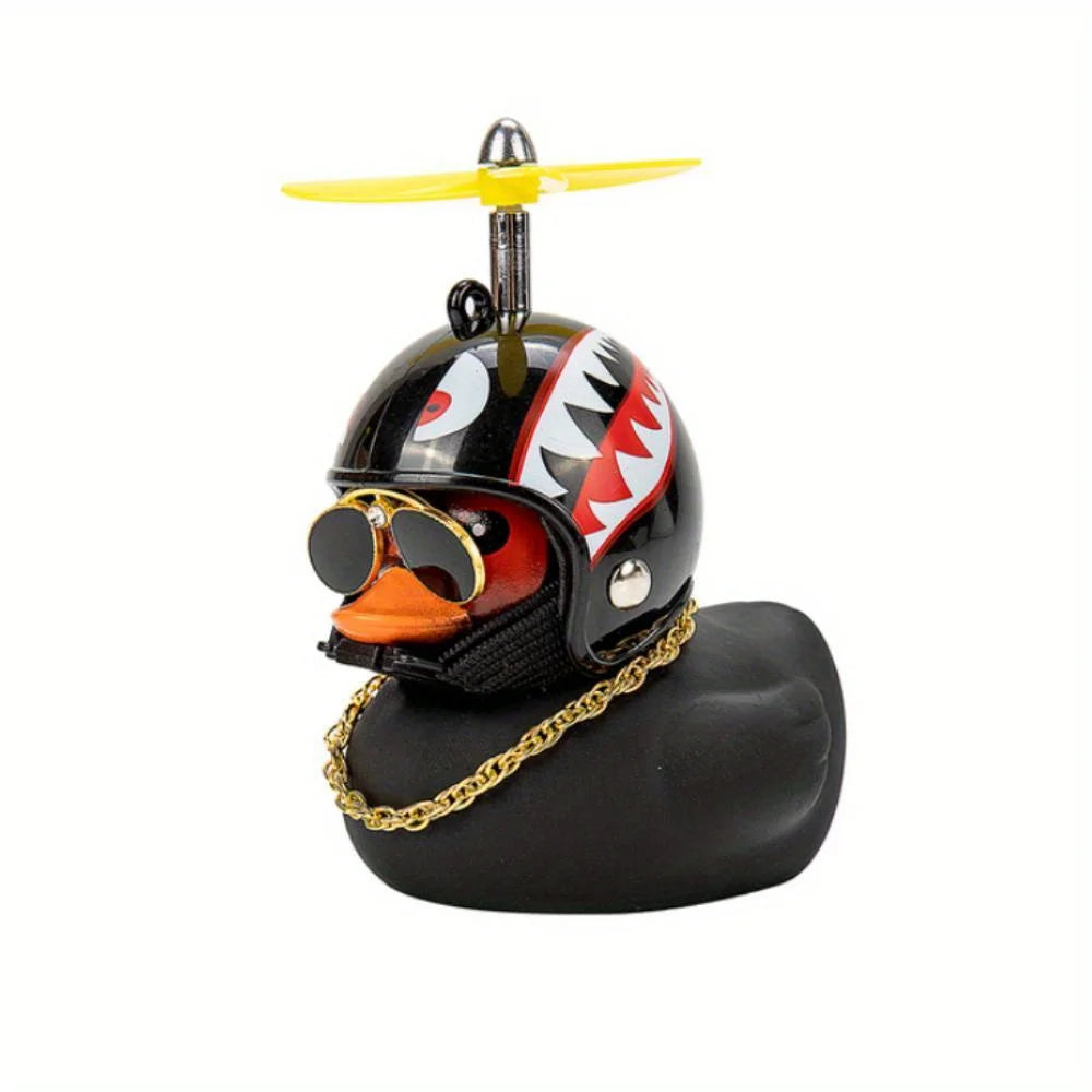 Cute Little Yellow Duck Helmet Breaking Wind Little Yellow Duck Laptop Sticker Riding Bicycle Computer Accessories Decoration
