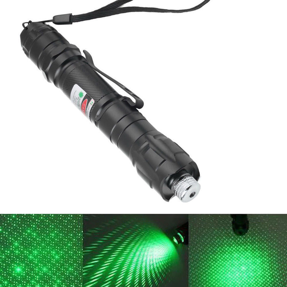 USB Rechargeable Green Laser Pointer Pen Visible Beam LED Flashlight Torch Lazer