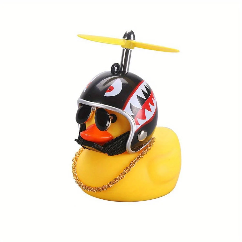 Cute Little Yellow Duck Helmet Breaking Wind Little Yellow Duck Laptop Sticker Riding Bicycle Computer Accessories Decoration